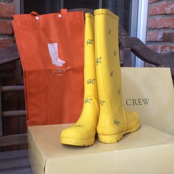 J Crew Wellies Turtle Rain Boots | Poshmark